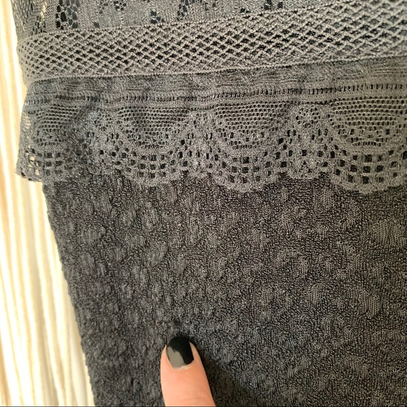 Free People Black Lace Envy Bodycon Mini Dress - Picture 7 of 16